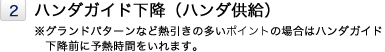 ハンダガイド下降（ハンダ供給） ※グランドパターンなど熱引きの多いポイントの場合はハンダガイド下降前に予熱時間をいれます。